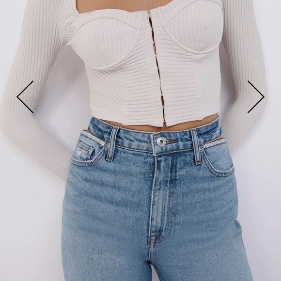 New Jonathan Simkhai Amelia Denim Jeans size 24 New - Picture 3 of 6